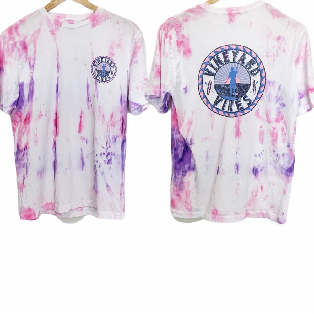 VINEYARD VINES tie dye logo tee shirt